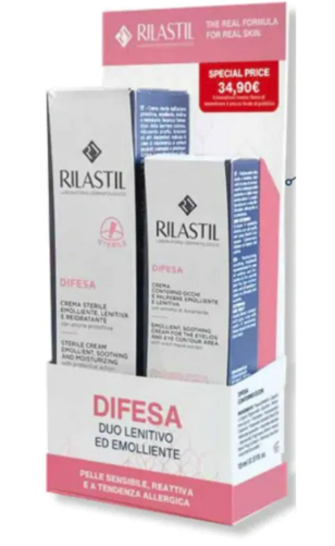 RILASTIL DIFESA COFANETTO Crema Sterile per Pelli Sensibili e Reattive 50ml + Crema Contorno Occhi e Palpebre 15ml